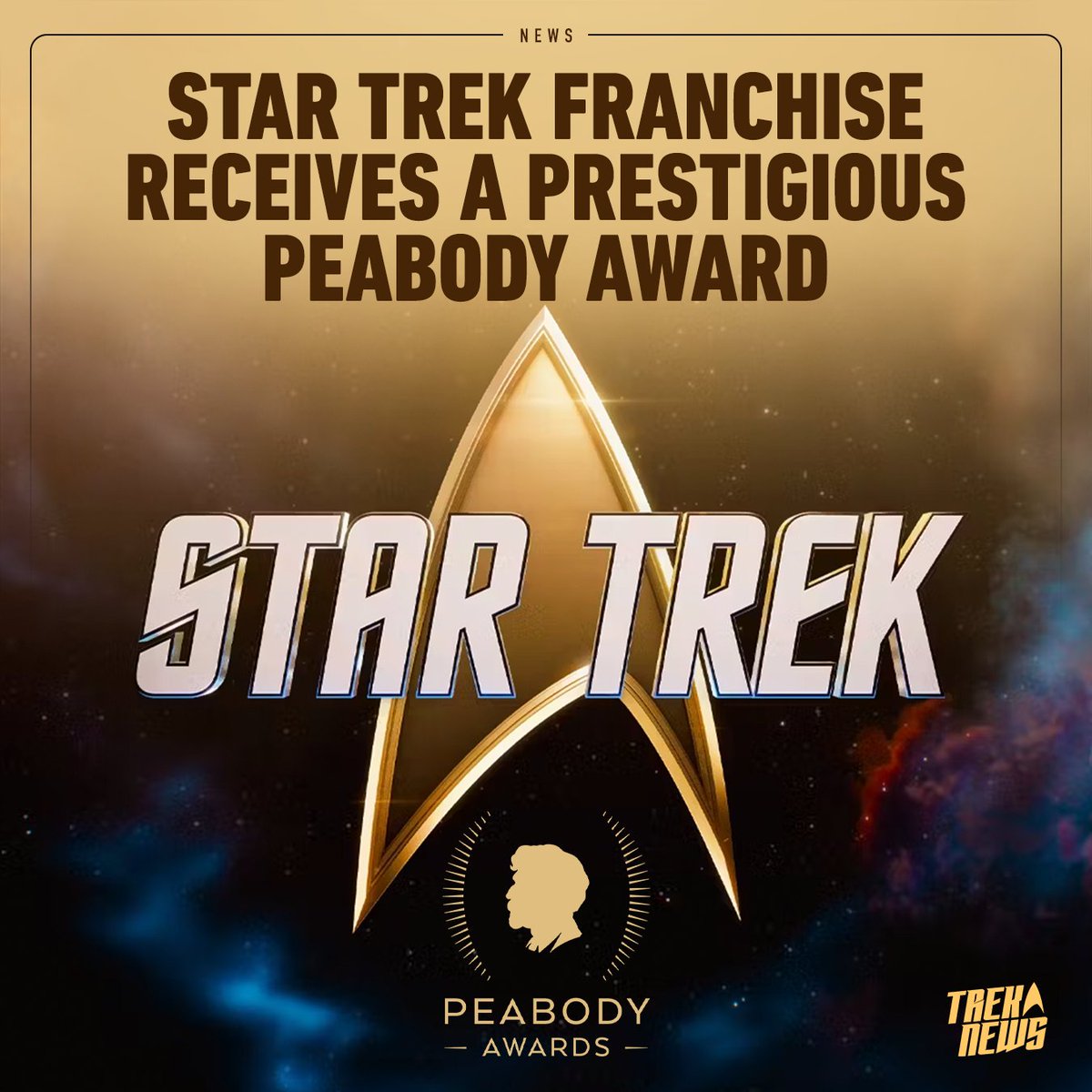 STAR TREK receives a prestigious Peabody Award for the franchise's impact on American broadcasting

Details: treknews.net/2024/06/10/sta…