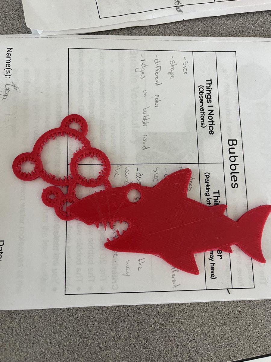 NMSTechClass's tweet image. Bubble Wands designed in #tinkercad and printed with #makerbot. Then tested outside. The creativity was flowing ⁦@NorthbridgePS⁩