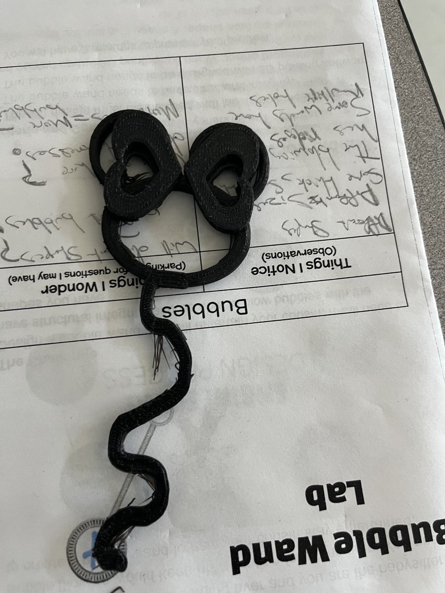 NMSTechClass's tweet image. Bubble Wands designed in #tinkercad and printed with #makerbot. Then tested outside. The creativity was flowing ⁦@NorthbridgePS⁩