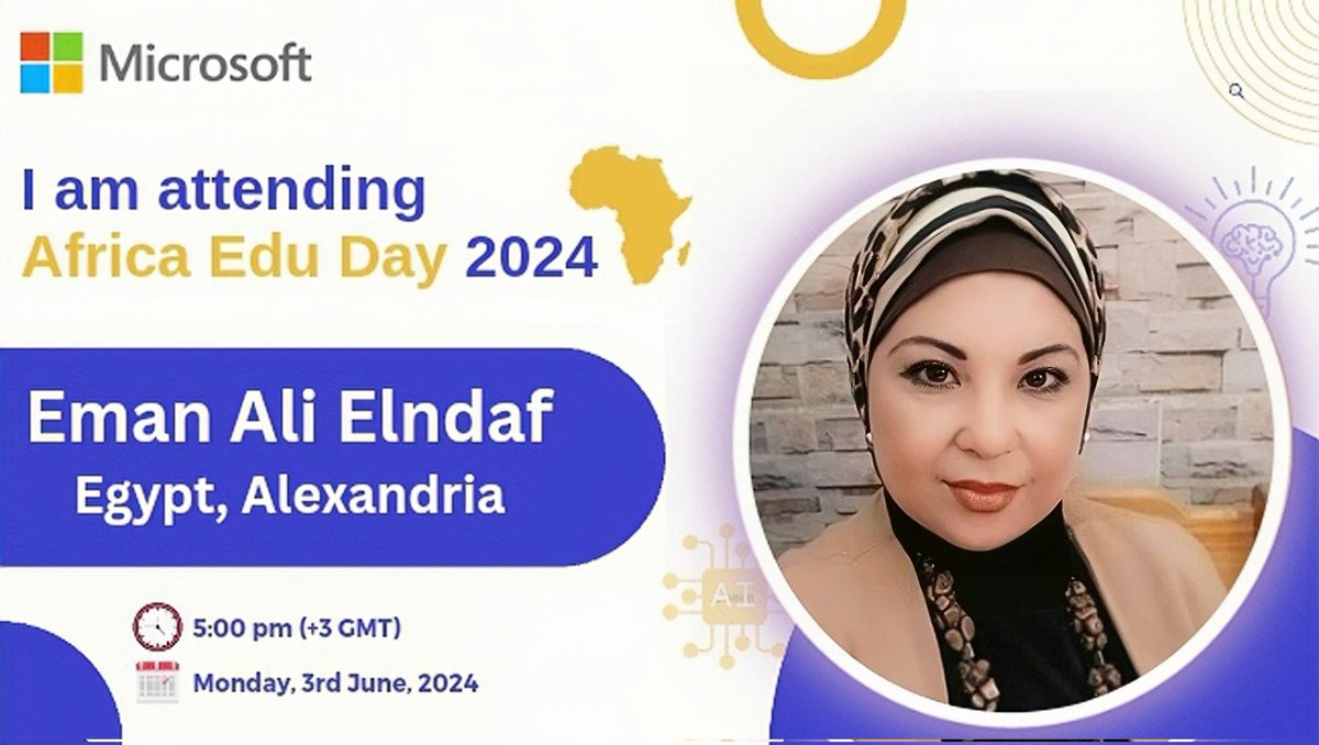 EmyElndaf's tweet photo. 📚 ملتقى يوم التعليم هو حدث مخصص لتمكين المعلمين مثلكم من خلال تزويدكم بالمعرفة والمهارات اللازمة لاستخدام برامج Microsoft بشكل فعال في الفصول الدراسية
#MicrosoftEdu #AfricaEduDay
#egyptian_miees https://t.co/1HkSJIYeAs