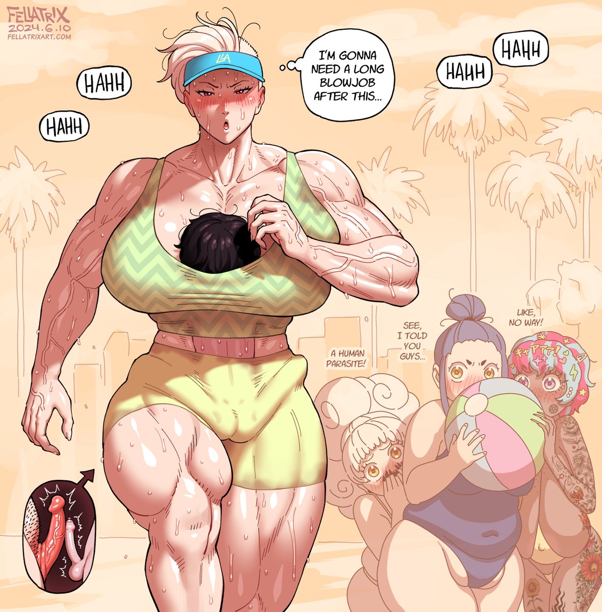 FellatrixArt's tweet photo. ~Heather &amp; Antonio - Shared Clothes~

Heather took Antonio for a run and he shyly suggested joining her in a very peculiar way. She didn't protest.

(All characters over 18) https://t.co/ZkU82ruWZ5
