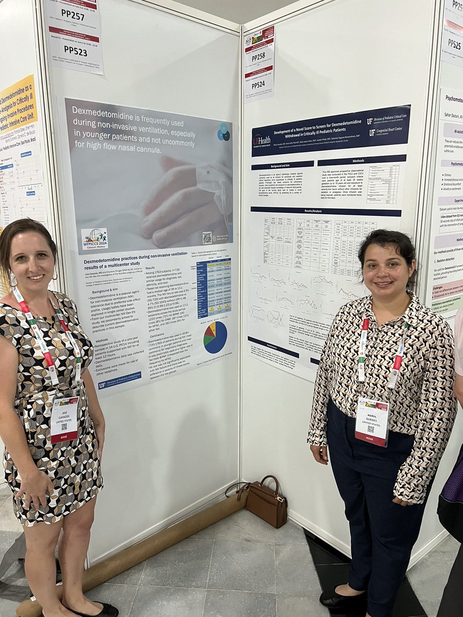 1 week from #WFPICCS24 and still celebrating the #PedsICU research we were able to learn about and what we were able to share from <a href="/UFHealth/">UF Health</a>. Here’s our crew with their posters 😎