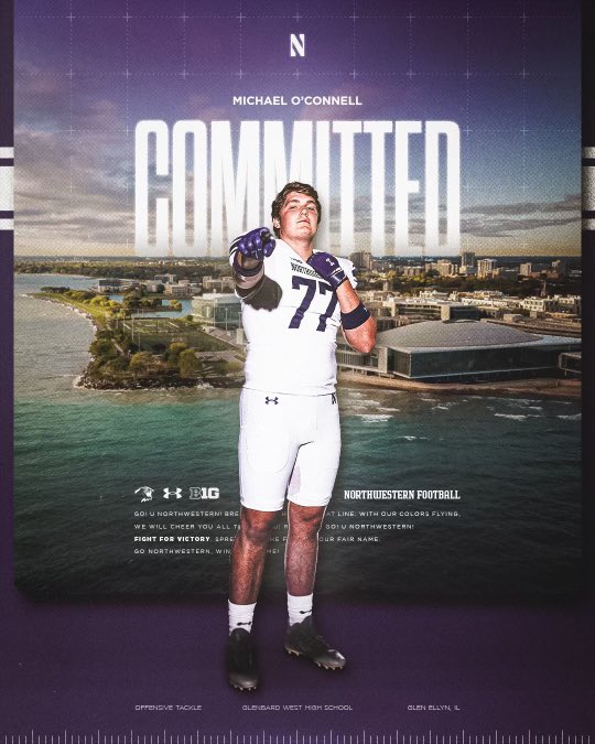 Michael O’Connell (@moconnell3) on Twitter photo COMMITTED! Excited to be part of the Family! GO CATS!!! 💜💜💜<a href="/NUFBFamily/">Northwestern Football</a> <a href="/DavidBraunFB/">David Braun</a> <a href="/OB_Cats/">Bill O'Boyle</a> <a href="/HitterFootball/">Hitter Football</a> <a href="/EDGYTIM/">Timothy “EDGYTIM” OHalloran</a> <a href="/AllenTrieu/">Allen Trieu</a> <a href="/FISTFootball/">FIST FootballAcademy</a> <a href="/JordanWesty1/">Jordan Westerkamp</a> COMMITTED! Excited to be part of the Family! GO CATS!!! 💜💜💜<a href="/NUFBFamily/">Northwestern Football</a> <a href="/DavidBraunFB/">David Braun</a> <a href="/OB_Cats/">Bill O'Boyle</a> <a href="/HitterFootball/">Hitter Football</a> <a href="/EDGYTIM/">Timothy “EDGYTIM” OHalloran</a> <a href="/AllenTrieu/">Allen Trieu</a> <a href="/FISTFootball/">FIST FootballAcademy</a> <a href="/JordanWesty1/">Jordan Westerkamp</a>