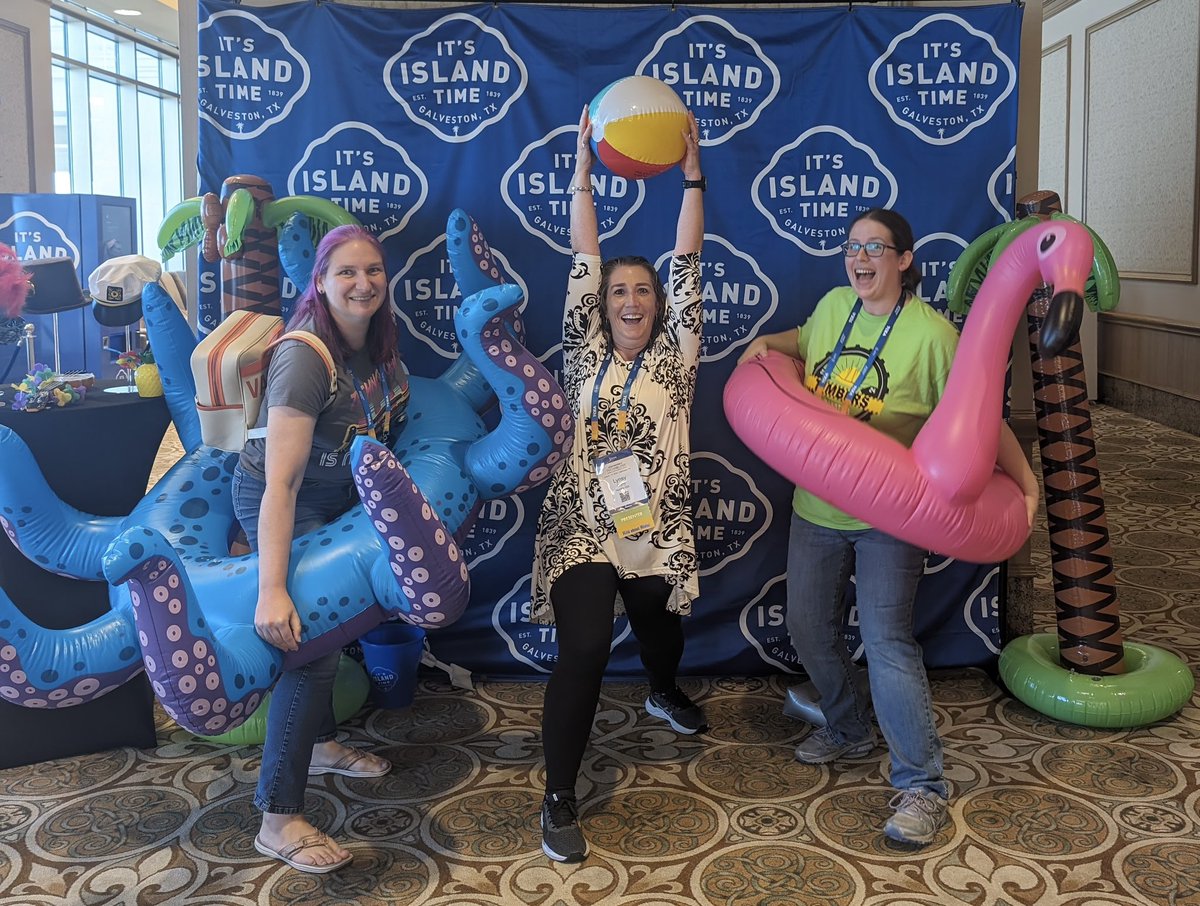 TeachingtheWhys's tweet photo. What happens when coworkers and close friends get together for a tech conference during the summer? Fun things, fun things happen! Taking a break  @TCEA for some photo op shenanigans! @HumbleISD_TE @HumbleISD_DDI @TimbersSTEM @mbe_library @MsSowaLi  #ETC2024 #techieteachers https://t.co/06JEt09IVD