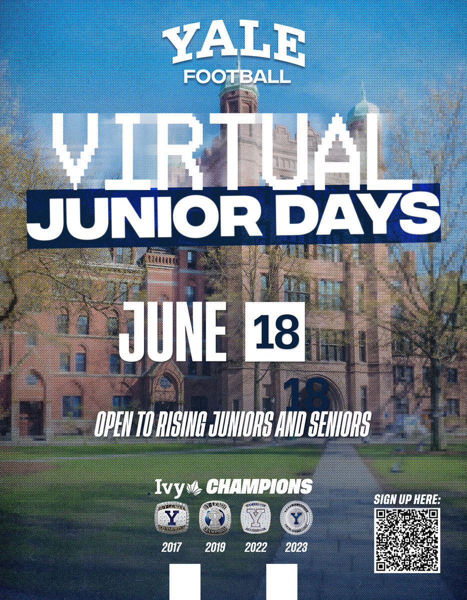 ChrisBergeski's tweet image. We are BACK! 🚨25's &amp;amp; 26's🚨Why Yale? June 18th. Find Out. Chase ELITE #Team152 #Team153 🏈🏆💍📚