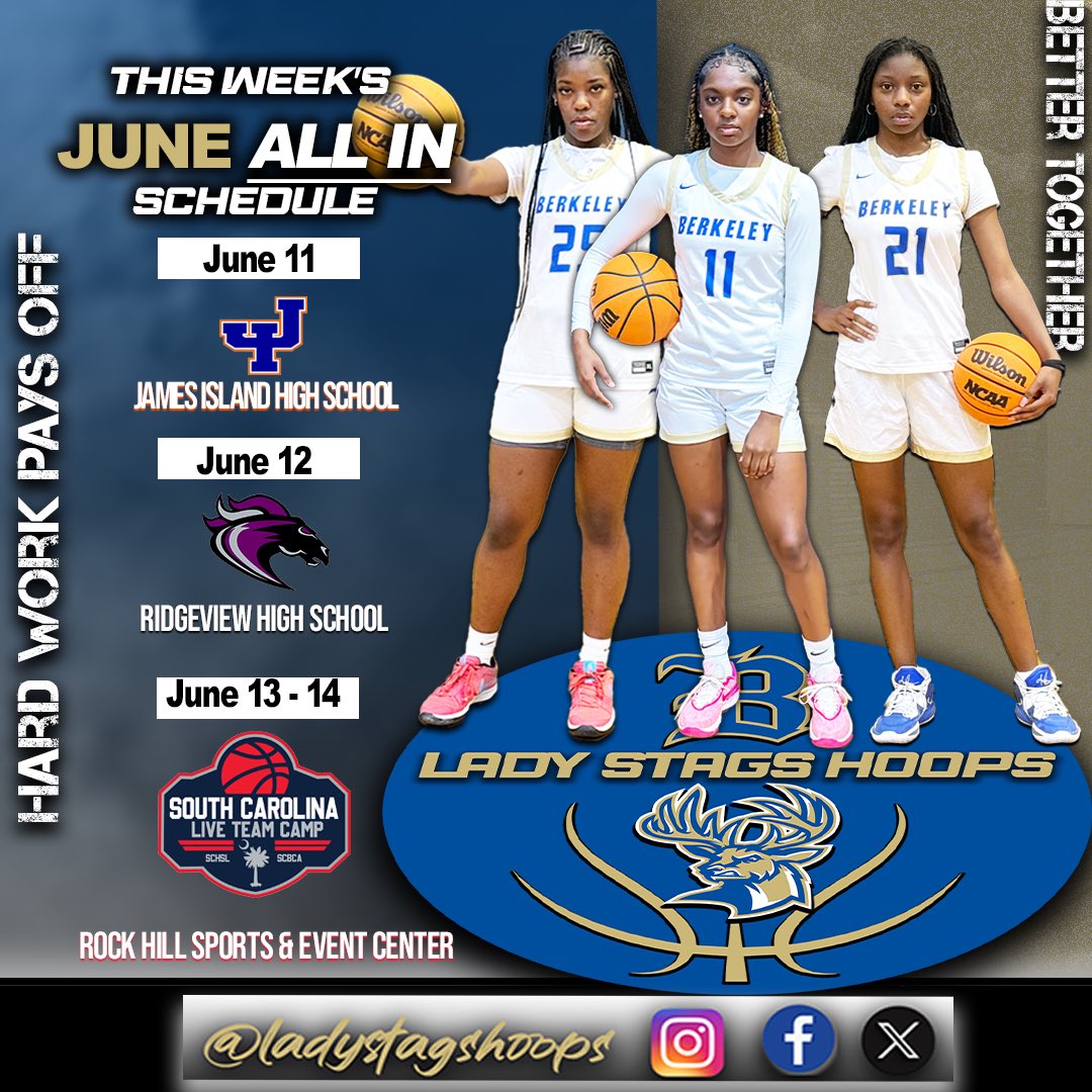 ladystagshoops's tweet photo. Summer work is important! We’re hooping quite a bit over the next few days. (If anything changes regarding games etc, we’ll repost an update #juneALLin #ladystagshoops #bettertogether #hardworkpaysoff #theseparation https://t.co/CCKjSUGKJm