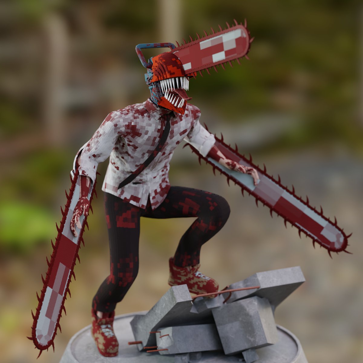 Pixel Chainsaw Devil - DENJI is now minting on <a href="/foundation/">Foundation 🌐</a>! 🌐

🚨 FREE TO MINT - Grab yours before time runs out! 🚨LIMITED TIME ONLY (3 days)

Don't miss out – grab yours now! 🪚💥

foundation.app/collection/den… 

#ChainsawMan #AnimeArt  #NFT  #LegoArt
#freenft #FreeMint #Web3