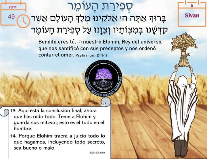 seferchayim's tweet photo. Omer Día 49 https://t.co/J8rglT5SoZ