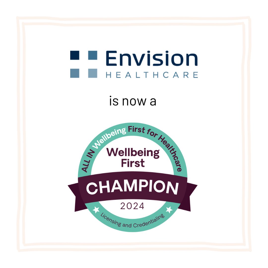 Dr. Lorna Breen Heroes' Foundation (@drbreenheroes) on Twitter photo We’re proud to announce that <a href="/EnvisionLeads/">Envision Healthcare</a> is now recognized for its commitment to clinician well-being as a 2024 Wellbeing First Champion by ALL IN: Wellbeing First for Healthcare!
Verify your organization as a 2024 Wellbeing First Champion: drlornabreen.org/removebarriers/ We’re proud to announce that <a href="/EnvisionLeads/">Envision Healthcare</a> is now recognized for its commitment to clinician well-being as a 2024 Wellbeing First Champion by ALL IN: Wellbeing First for Healthcare!
Verify your organization as a 2024 Wellbeing First Champion: drlornabreen.org/removebarriers/