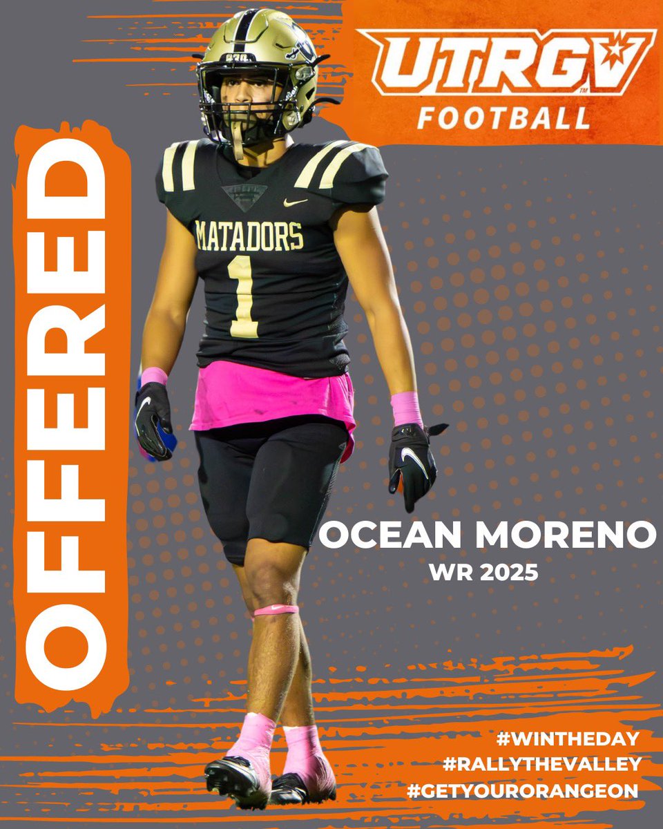 Ocean (@oceanmoreno1301) on Twitter photo #AGTG… After a great camp with @UTRGV and conversation with <a href="/CoachTBush/">Travis Bush</a> and <a href="/CoachBrasfield/">“Connecting People to their Purpose”</a> . I’m proud to announce that I have received an opportunity to continue my athletic and academic career at <a href="/UTRGVFootball/">UTRGV Football</a>‼️
<a href="/Seguin_Football/">Seguin Football</a> <a href="/CoachErnGarcia/">Ernie Garcia</a> <a href="/DaileyCraig/">Coach Dailey</a> <a href="/Greedy_Elite/">Elite House</a> #AGTG… After a great camp with @UTRGV and conversation with <a href="/CoachTBush/">Travis Bush</a> and <a href="/CoachBrasfield/">“Connecting People to their Purpose”</a> . I’m proud to announce that I have received an opportunity to continue my athletic and academic career at <a href="/UTRGVFootball/">UTRGV Football</a>‼️
<a href="/Seguin_Football/">Seguin Football</a> <a href="/CoachErnGarcia/">Ernie Garcia</a> <a href="/DaileyCraig/">Coach Dailey</a> <a href="/Greedy_Elite/">Elite House</a>