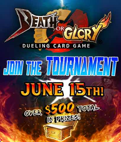 Check out  Death or Glory: the ultimate dueling card game!
Download Death or Glory for FREE on PC  <a href="/DeathorGlory_/">Death or Glory 🔥 - Out Now!</a>  store.steampowered.com/app/1612570/De…
Register for the $500 Tournament discord.gg/fNGDVCq7zh