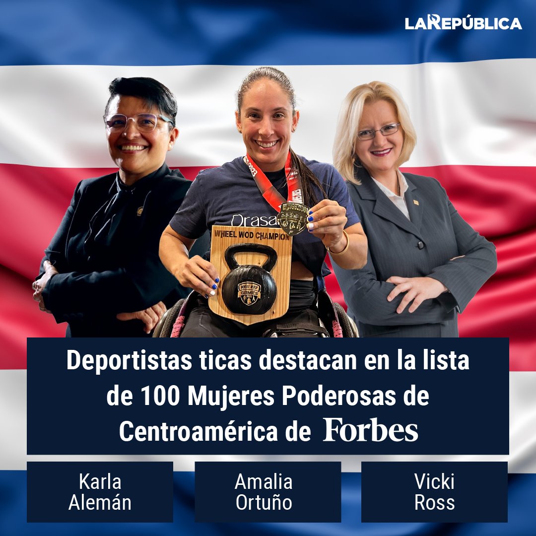 La_Republica's tweet photo. ¡Orgullo costarricense! 👩🇨🇷  Tres #ticas lograron ser parte de esta destacada lista gracias su talento, dedicación y capacidad de influencia en sus respectivas disciplinas, promoviendo el #empoderamiento femenino en el deporte. 💪🇨🇷⚽  Conozca más aquí: https://t.co/IDXUQfGcaZ https://t.co/l1utPtb4eW
