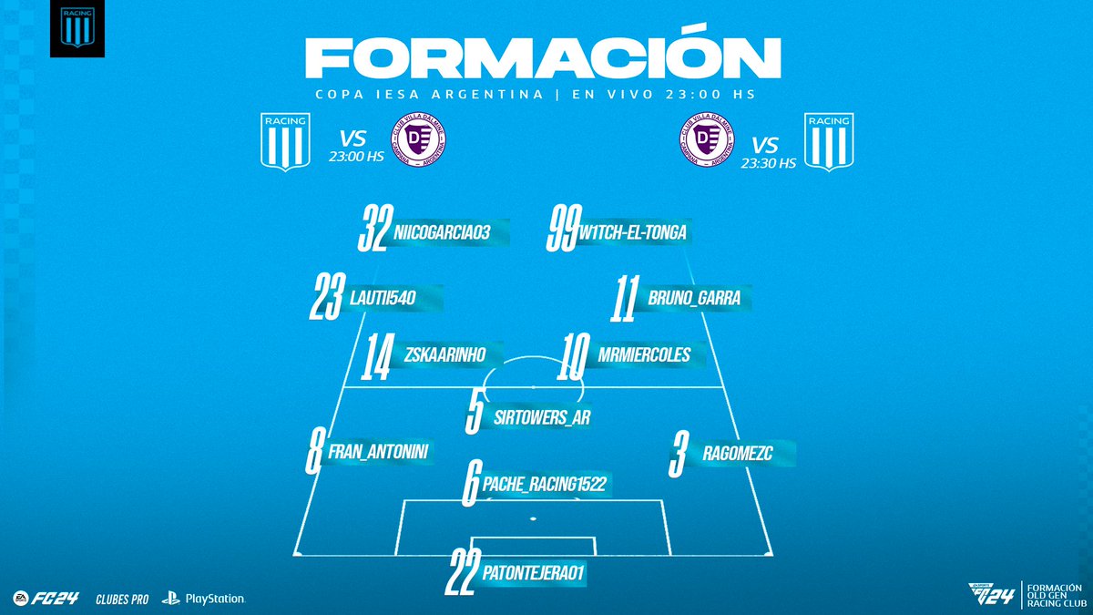 COPA ARGENTINA 🏆

IDA
⏰23:00HS 
🆚 <a href="/e_VillaDalmine/">Villa Dálmine eSports</a>

VUELTA
⏰23:30HS 
🆚 <a href="/e_VillaDalmine/">Villa Dálmine eSports</a>

#VamoAcademia