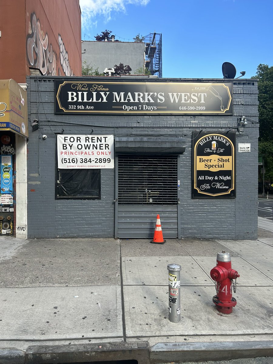 It brings me no pleasure to inform the world that Billy Mark’s West has closed