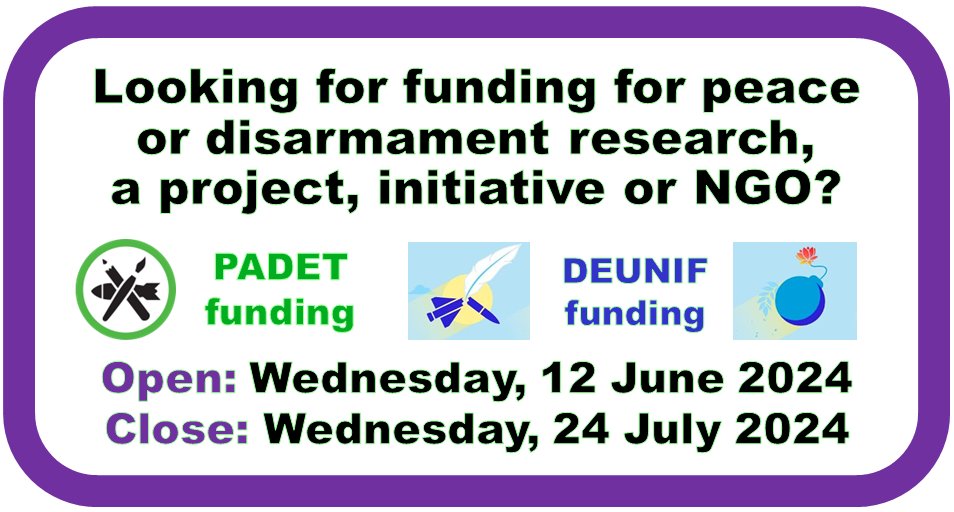 Looking for #peace #disarmament #funding ? Find out more 👉facebook.com/PeaceMovementA… @timjonesbooks <a href="/CWSNZ/">CWS New Zealand</a> <a href="/AWoodward_NZ/">Angela Woodward 🌻 🍉</a> <a href="/RocketLabM/">Rocket Lab Monitor</a> <a href="/karlyannburch/">Dr Karly Burch (she/her)</a> <a href="/WeavingHouse/">WomenAotearoaNZ</a> <a href="/4disarmament/">Ministry for Disarmament</a> #StopBombingCivilians #BudgetForPeace #MineFreeWorld #StopClusterBombs #EWIPA #NuclearJustice #AWS 🧵1/3