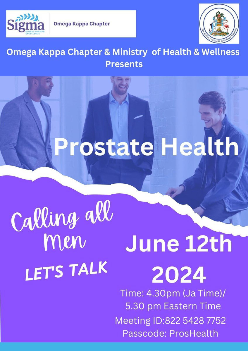 OmegaKappaChap's tweet photo. Join us on the 12th of June. It's Men's Health Month. Let's talk about Prostate Health https://t.co/rzDD2osaNU