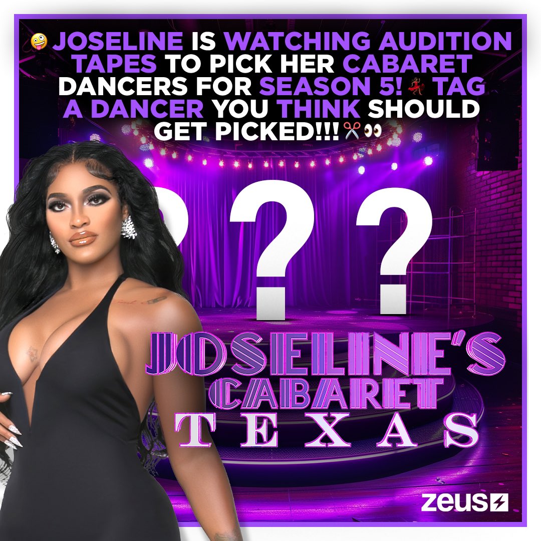The_ZeusNetwork's tweet photo. 🥁 @MsJoseline is WATCHING audition TAPES for #JoselinesCabaretTexas y’all!! 😯💃🏾 TAG a DANCER who you think should get PICKED for SEASON 5!! 🤠👇🏾

Link in bio to subscribe and stay tuned for #JoselinesCabaretTexas coming SOON, only on Zeus! ⚡️ https://t.co/0sRmE9QysY