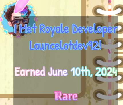 HellsPortals's tweet image. Met @launcelotdev92 while he was streaming and he called me royalty for being 1st place never screamed so happily unfortunately was unable to get a screenshot with him 😭 #Rh #Royalehigh #Rh3 #Rhartclass