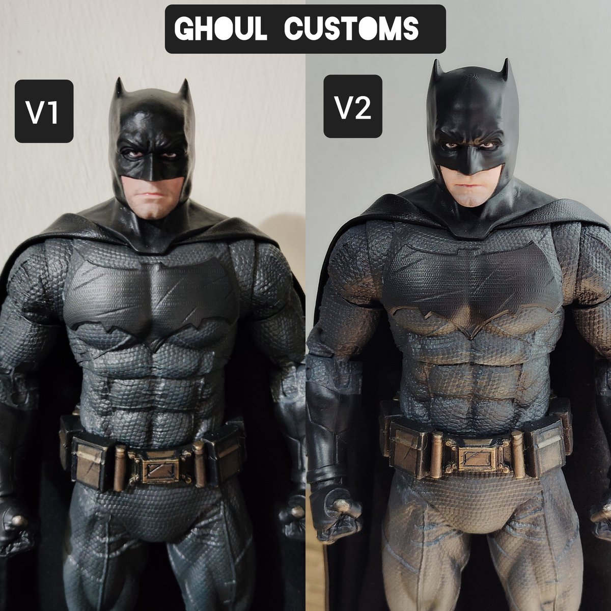 ElasToro7's tweet image. My custom mcfarlane Batfleck BVS 💥 
Follow My Instagram @ghoul_customs_