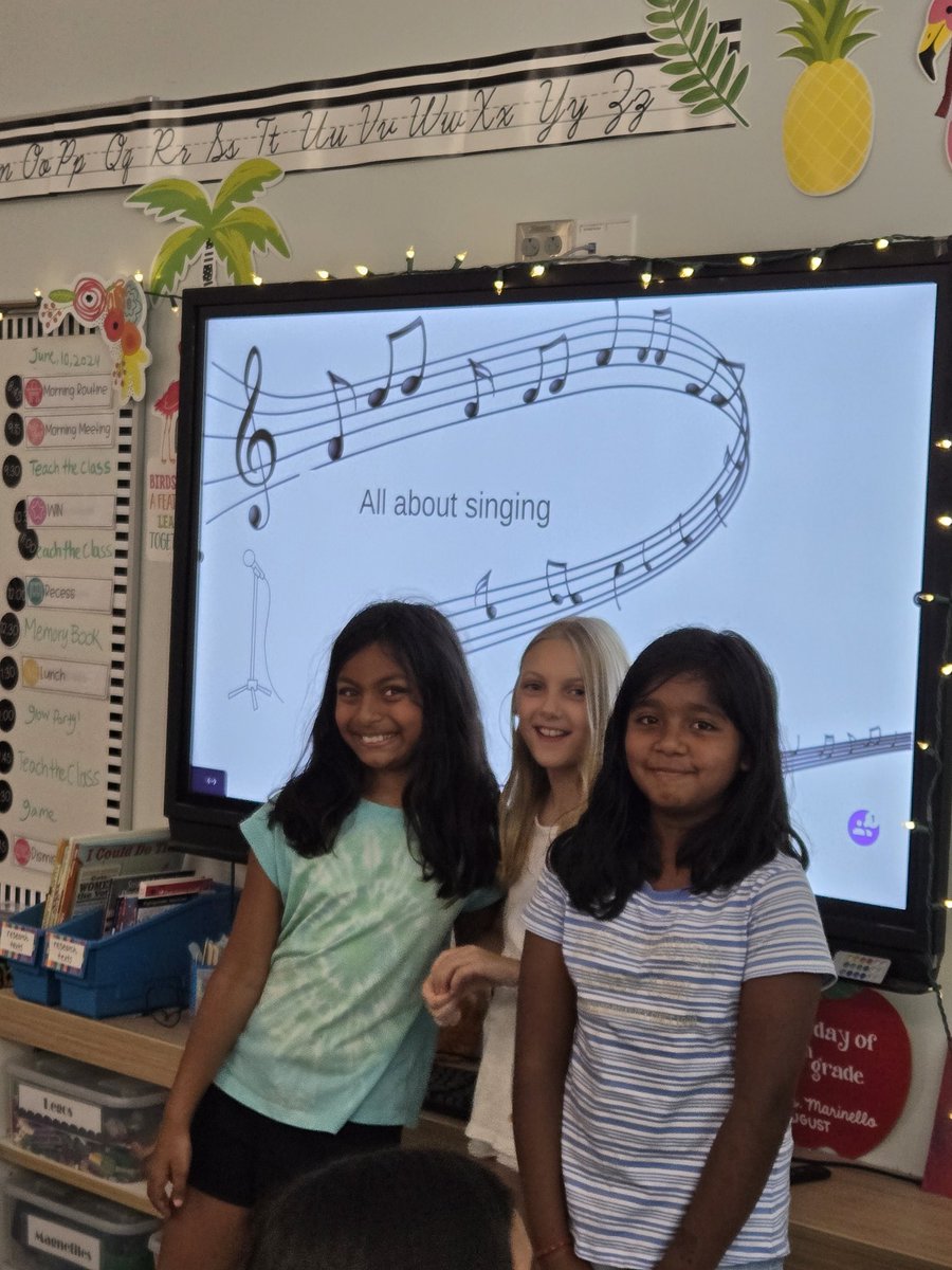 MsMarinelloAFES's tweet image. More interesting #teachtheclass topics today included: cricket, gymnastics,  singing/music, and astrology 🎉👏 What a fun day of learning from our classmates!