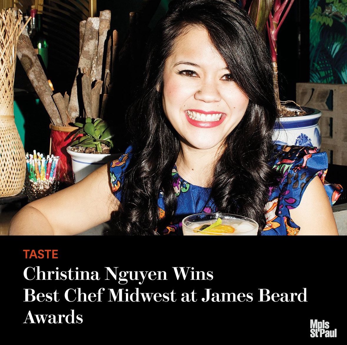 Congratulations to chef Christina Nguyen of Minneapolis restaurants Hai Hai and Hola Arepa on winning Best Chef Midwest at the James Beard Awards. 🎉