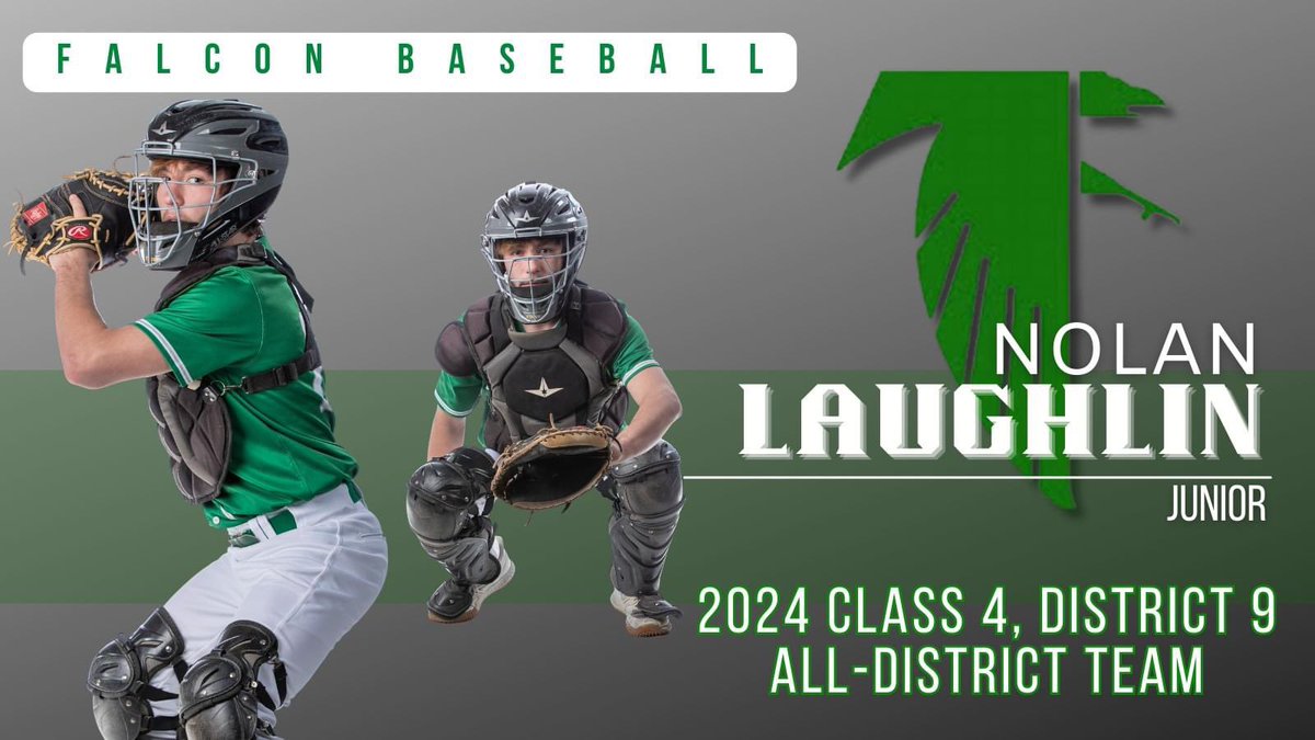 Blair Oaks Baseball (@bhsbaseball10) on Twitter photo Congratulations to Junior, <a href="/nolanlaughlin28/">Nolan Laughlin</a>, on being selected for the Class 4, District 9 All-District Team!
Your performance this year caught their eye, but we are thankful for all you have done for Falcon Baseball!
#WeAreBlairOaks #falconfinalfour #ItsOurTime Congratulations to Junior, <a href="/nolanlaughlin28/">Nolan Laughlin</a>, on being selected for the Class 4, District 9 All-District Team!
Your performance this year caught their eye, but we are thankful for all you have done for Falcon Baseball!
#WeAreBlairOaks #falconfinalfour #ItsOurTime