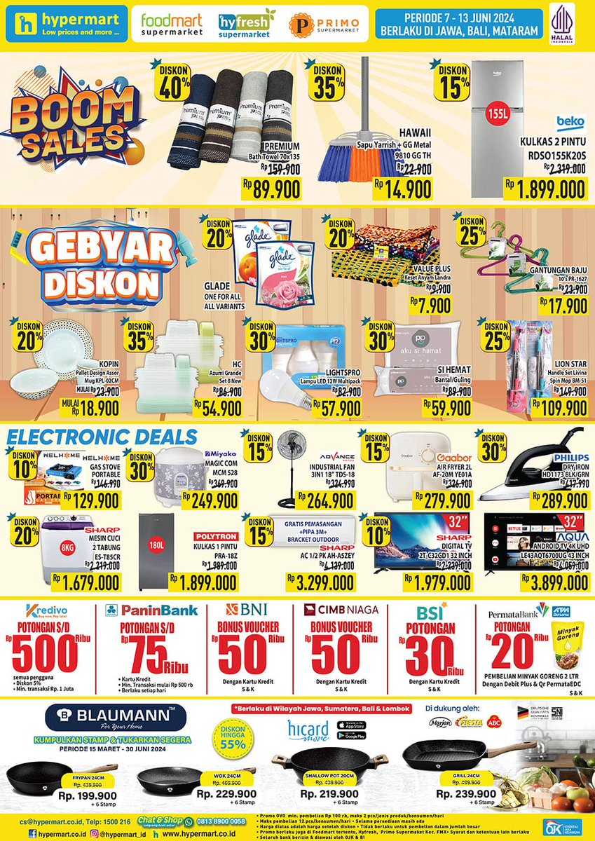 promojsm's tweet image. Promo Diskon Hypermart 11-13 Juni 2024
jsm-promo.com/2023/06/katalo…
#hypermart #hypermartid #hypermarthemat #promohypermart #katalogpromosi #jsmpromo #promojsm