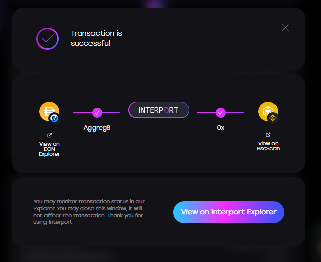 ionus12's tweet photo. I try to swap cross chain between #HorizenEON to Binance smart Chain using 
https://t.co/NP9O3pIG3a and successfully. This platform is really helpful for us to do swap in other chain. https://t.co/BXhMe4sNeD