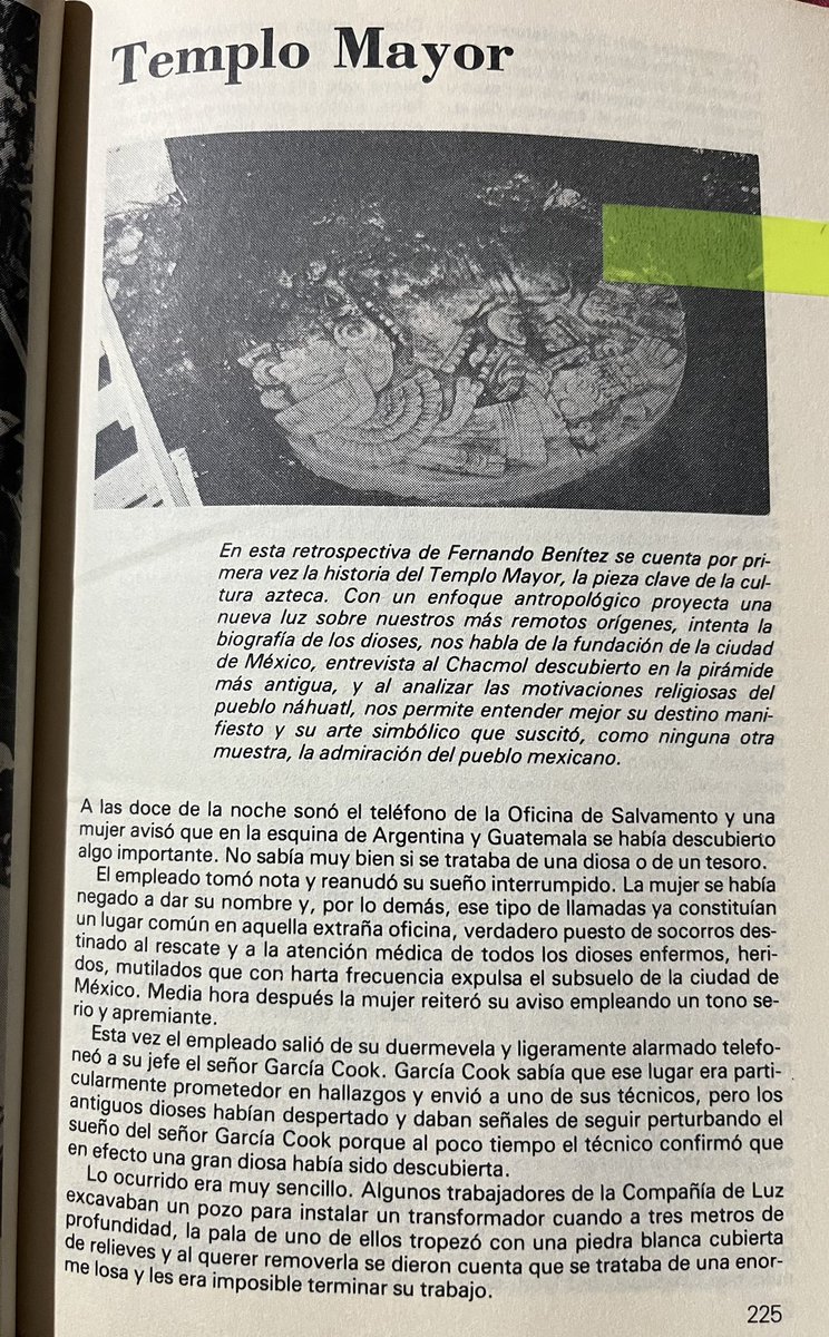 vrivera_9's tweet image. Crónica de #FernandoBenítez publicada por el #Unomásuno en 1980 donde se relata, en retrospectiva, el momento en el que se encontró en las entrañas de la Ciudad de México, por parte de trabajadores de Luz y Fuerza del Centro, la pieza mexica de la #Coyolxauhqui en 1978.