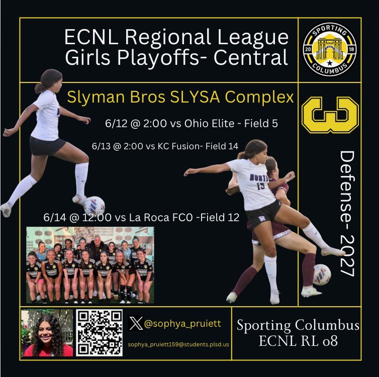 Excited to head back to St. Louis for the second year in a row and compete in the ECNL RL playoffs! <a href="/Sporting_ECNLRL/">Sporting Columbus ECNL RL</a> <a href="/ECNLgirls/">ECNL Girls</a> <a href="/ImYouthSoccer/">ECNL/GA/Recruiting/College Soccer</a> <a href="/Coach_Merrick1/">Dave Merrick</a> <a href="/WSU_wSoccer/">Wright State Women's Soccer</a>  <a href="/XavierWSOC/">Xavier Women's Soccer</a> <a href="/AUEaglesSoccer/">AU Women's Soccer</a> <a href="/SIUEWSoccer/">SIUE Women's Soccer</a> <a href="/GoBearcatsWSOC/">Cincinnati Women's Soccer</a> <a href="/zipswsoc/">Akron Women's Soccer</a> <a href="/ToledoSoccer/">Toledo Soccer</a> <a href="/usiwsoc/">usi women's soccer</a> <a href="/PNHS_gsoc/">Pickerington North Girls Soccer</a>