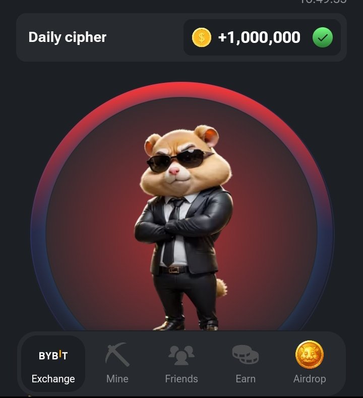 Aadhya0098's tweet photo. Hamster daily cipher for today 
AIRDROP

Date [ 10.jun.24 ]

A  ➡️ * _

I  ➡️ * *

R ➡️ * _ *

D➡️ _ * *

R ➡️ * _ *

O ➡️ _ _ _

P ➡️ * _ _ *

New to Hamster? Join us here ➡️ https://t.co/ltIAqhgi6i

#HAMSTERKOMBAT #dailycipher #RewardQuests https://t.co/vHT8nWlQZv