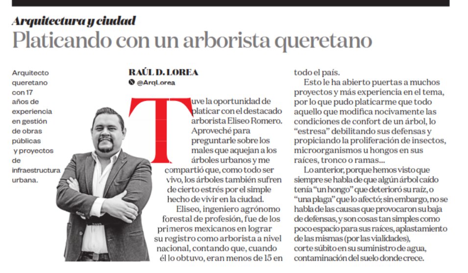 ArqLorea's tweet photo. @SindicatoItq @eco_onis @pamelasiurob @Bren_avellana @arleyvazkez @SSimonRios @talibanmx_ @beatle53 @Lilibarpe @joseloleal @sarmiento_casas @ConsejoUrbanQro @mmfloresporras @YoSoyPaoo @Perla_O @GerardoMalagn3 @maricruzenmix @lu_sosa_g @algomo @gracerioss @tere_alcantarav @Odylya_ @granguerrerogu1 @reginava7 @queretana70 @villab0609 @Matias_DuranQ @MyrnaVillanuev @ErikaContrera @splxs @karememontes @EdsonLoz @RaulAlmazanQ @Fotarq1 @CalefMejia @JoseLui33463992 @CentroGente @caeqroac @MarioERodriguez @Marzamis @ArchDaily @El_Universal_Mx @teescuchan @INAImexico @twsergiop @LuisBNava @ADQueretaro @RicIvanMalbicho Hace unos meses tuve el privilegio de platicar con Eliseo Romero, un gran arborista que compartió un poquito de sus conocimientos y que me ayudó a entender un poco acerca de los #ÁrbolesUrbanos. Aquí les comparto un poco de lo que platicamos.

https://t.co/lWYYm664ft https://t.co/80PEMBmxcL