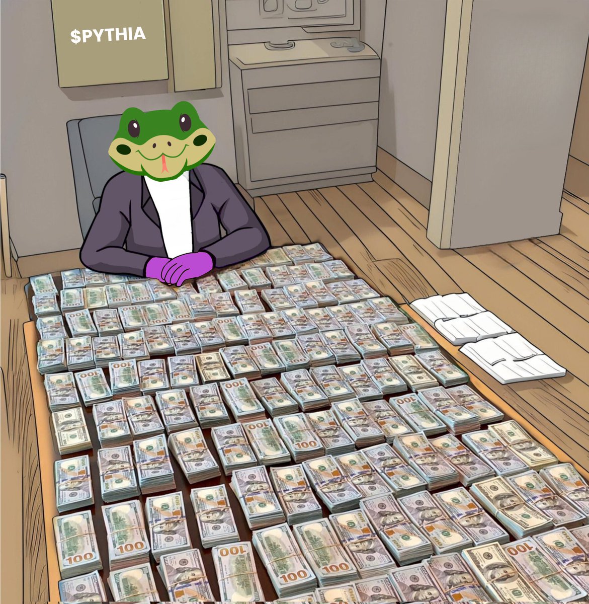 pythiaaicoin's tweet photo. 🐍 When you invest in $PYTHIA and it skyrockets! 🚀💰
Pythia AI Coin: Making waves and stacking gains! 🌊📈
#Crypto #PythiaAI #ToTheMoon #CryptoGains #FollowUs #ArtificialIntelligence https://t.co/CxkP3G7uc6