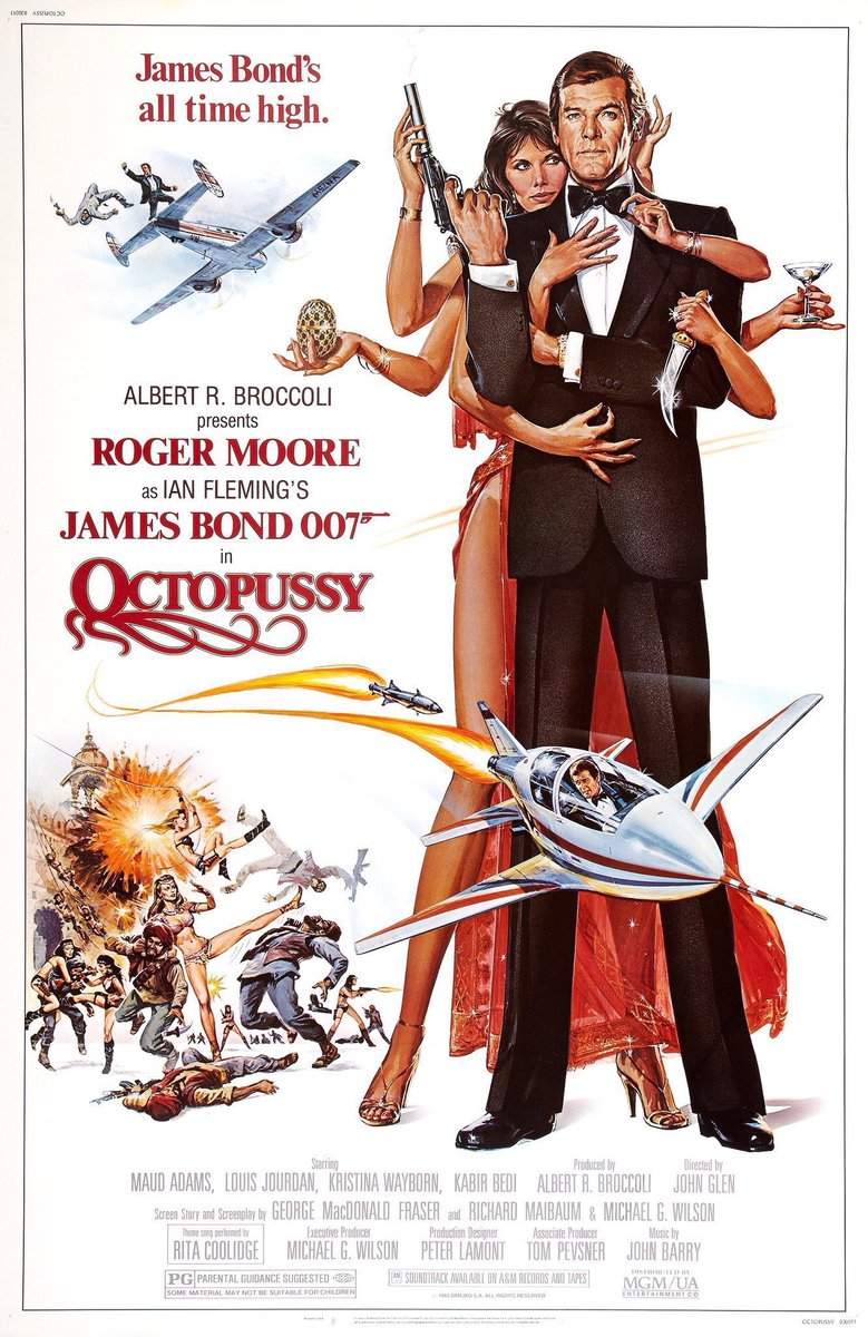 FilmNewsNos's tweet photo. 🎬MOVIE HISTORY: 41 years ago today, June 10, 1983 the movie 'Octopussy' opened in theaters!
#RogerMoore #MaudAdams #LouisJourdan #KristinaWayborn #KabirBedi #StevenBerkoff #DavidMeyer #DesmondLlewelyn #RobertBrown #LoisMaxwell #MichaelaClavell #WalterGotell #JamesBond #JohnGlen https://t.co/PDC475iFwD