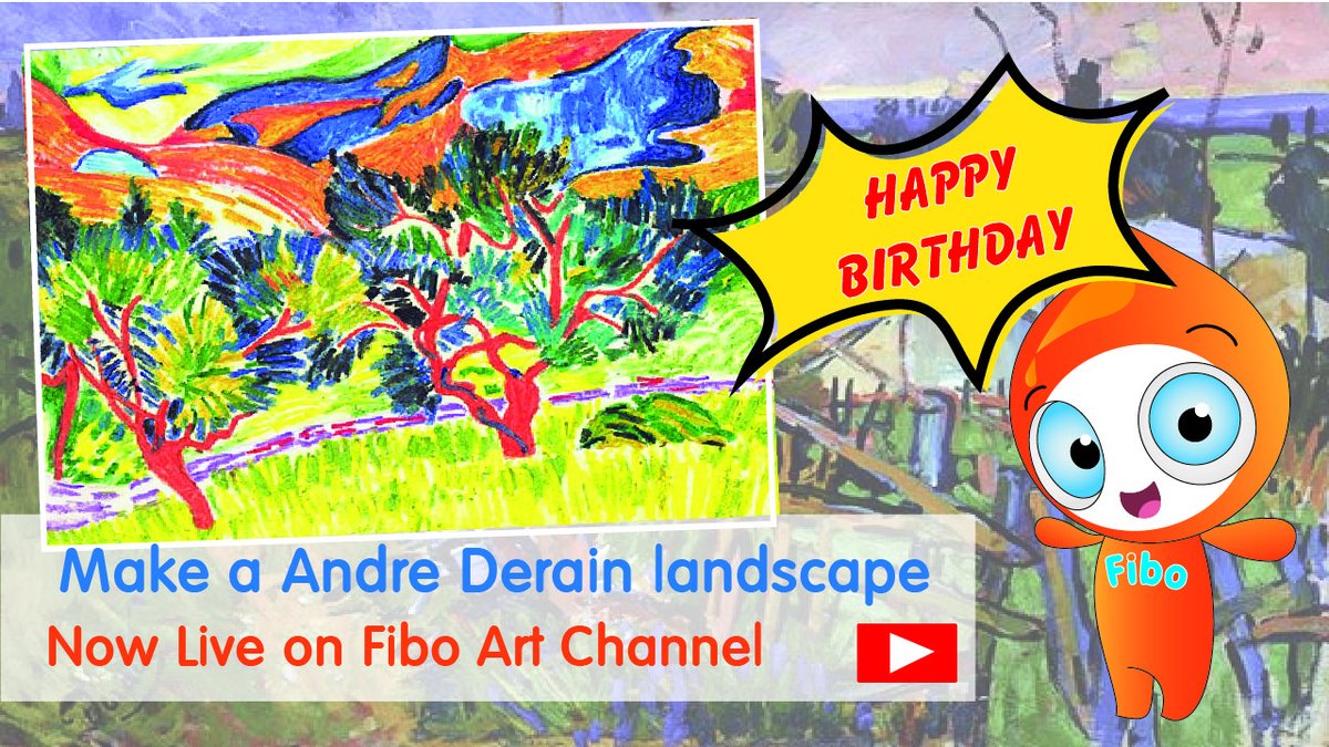 fiboart's tweet photo. Happy Birthday Derain!
Andre Derain was a French artist known for his Fauve-style landscapes. In honor of his birthday today let's revisit this aweome step by step project: https://t.co/UJ9DnmNUA7 https://t.co/fi38gYgVXj