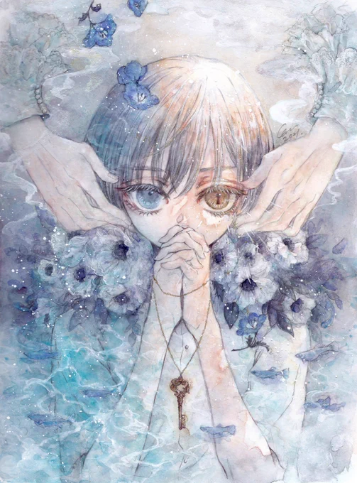 #暑いのでひやっとする絵を貼る この辺りかなぁ 青めの絵が多いから比較的涼しそうな絵は多いかも