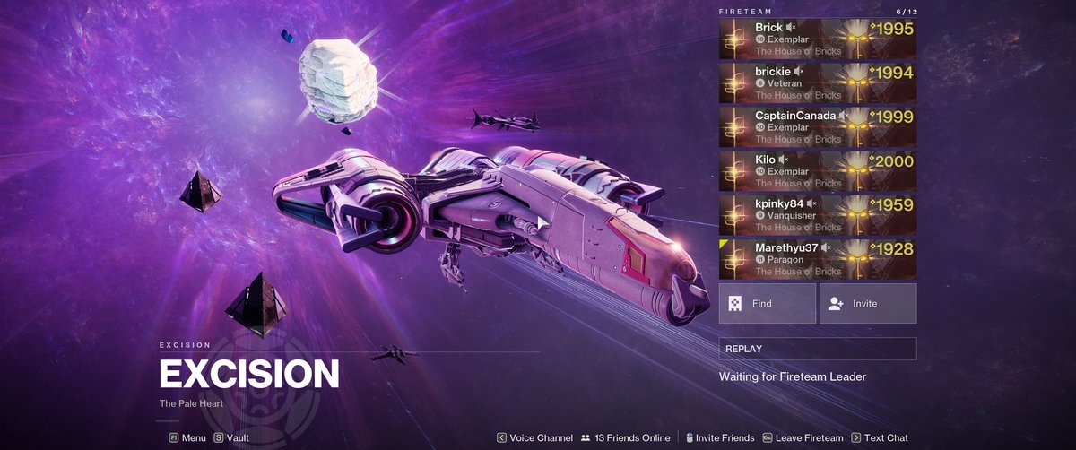 kpinky84's tweet photo. Congratulations team! We didn't get day one but we got week one. It was alot of work and soooooo many hours put into the raid. So proud to be part of this team and all of you! Thank you to all our friends and clanmates cheering us on!
#destiny2 #salvationsedge #raid #videogaming https://t.co/3ko1eIbIvg