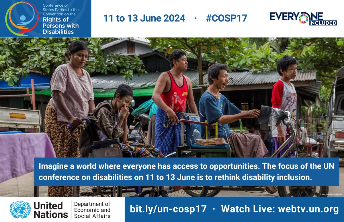 UnitedNationsEnable (@un_enable) on Twitter photo We envision a world 🗺️ where ability doesn't limit opportunity.
The <a href="/UN/">United Nations</a> conference on disabilities is rethinking how we can make this a reality.
Follow #COSP17 to see how your country is taking action. 🗺️
🌐 bit.ly/un-cosp17
📺 webtv.un.org
#EveryoneIncluded We envision a world 🗺️ where ability doesn't limit opportunity.
The <a href="/UN/">United Nations</a> conference on disabilities is rethinking how we can make this a reality.
Follow #COSP17 to see how your country is taking action. 🗺️
🌐 bit.ly/un-cosp17
📺 webtv.un.org
#EveryoneIncluded