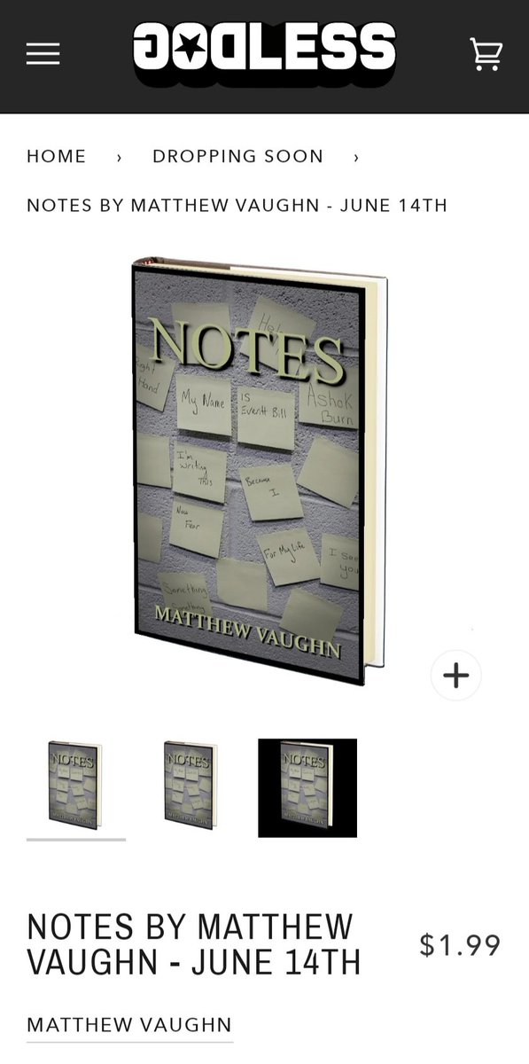 Coming June 14th, only on godless dot com, my new story, Notes!
