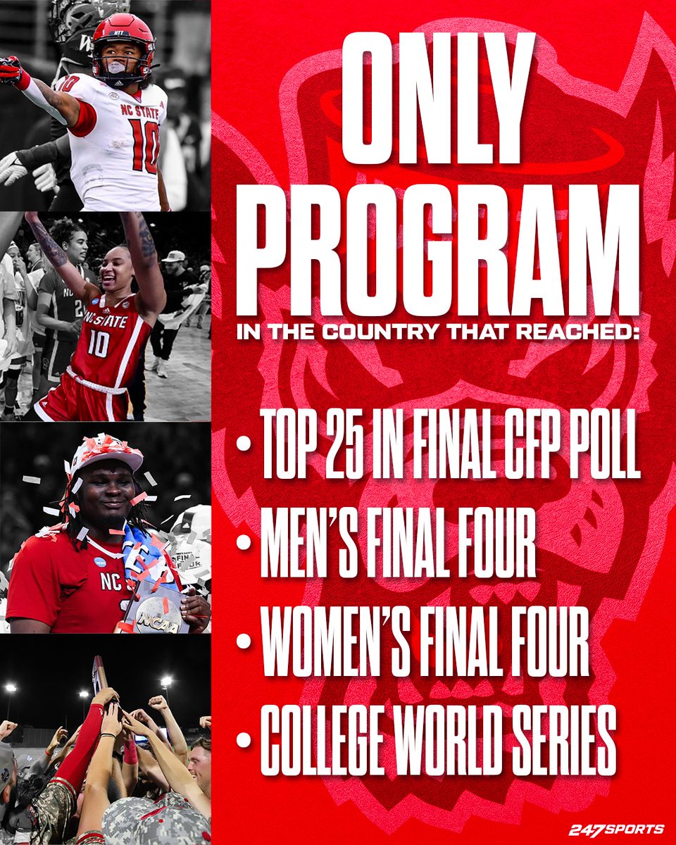 RCorySmith's tweet photo. My guy @adameargle had to update the graphic for NC State's trip to Omaha.

Only three programs in NCAA history have ever accomplished all four in the same year, with the Wolfpack joining Texas (2003) and Louisville (2013).

https://t.co/lE9kK4JCIg https://t.co/hZnE4b3j5z