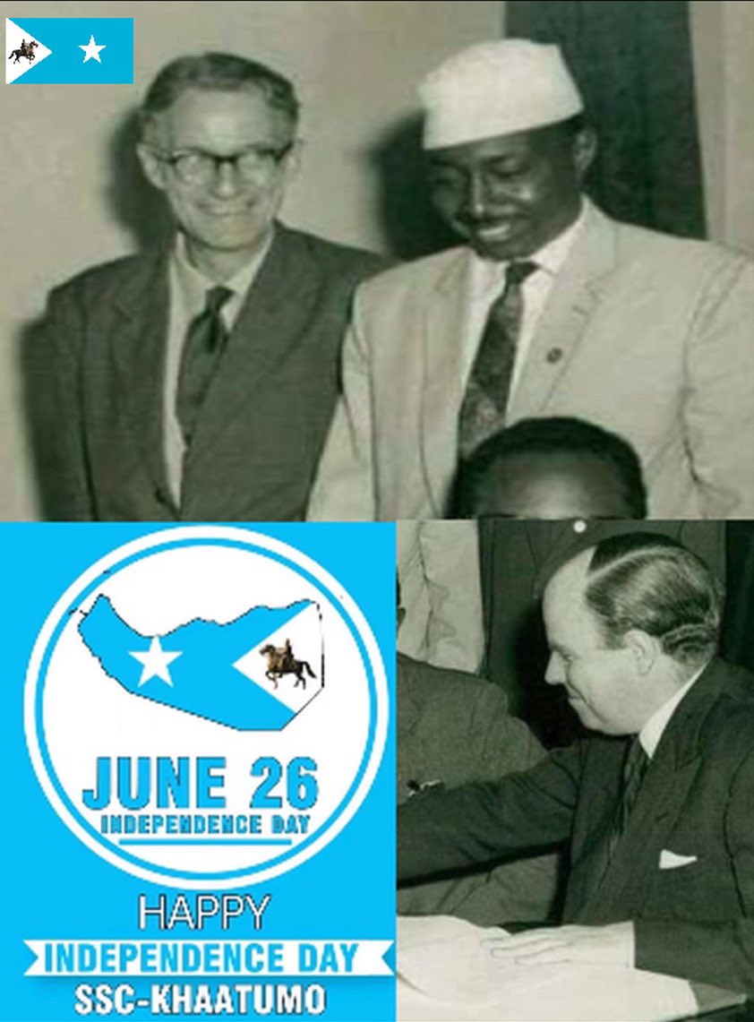 LibaaxaWaqooyi's tweet image. Garaad Cali in London May 1960 constitutional conference in which it was decided that 26th June be the day of independence of Northern regions of Somalia and where they would later unify with rest of the country on 1st July signed on 12 May 1960. #SSCKhatumo #26thJune