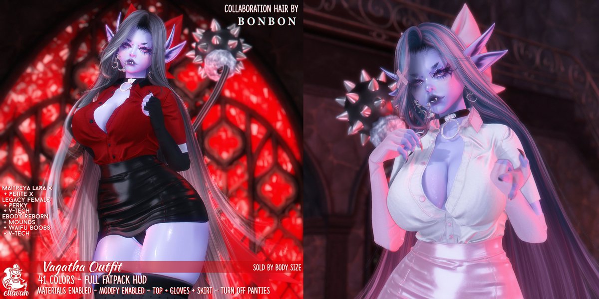 AzaleiaEliavah's tweet image. 💜NEW RELEASE💜
Info: eliavahazaleia.tumblr.com/post/752955226…
Grab It: maps.secondlife.com/secondlife/equ… (June 10th)    
«────── « ⋅ʚ♡ɞ⋅ » ──────»      
Inspired by Hazbin Hotel! But it gives me Hell-taker vibes too! a Collaboration with @Bonbon_SL 🥰