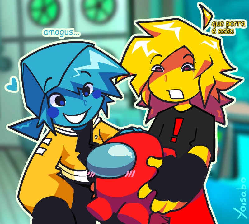 eles encontrarão um amogus (golden nao sabe q porra é um  a mogus) oi <a href="/Roxo_Depressivo/">Murasaki_Yokuutsu♦️</a> vc gostou do desenho fofinho :3c