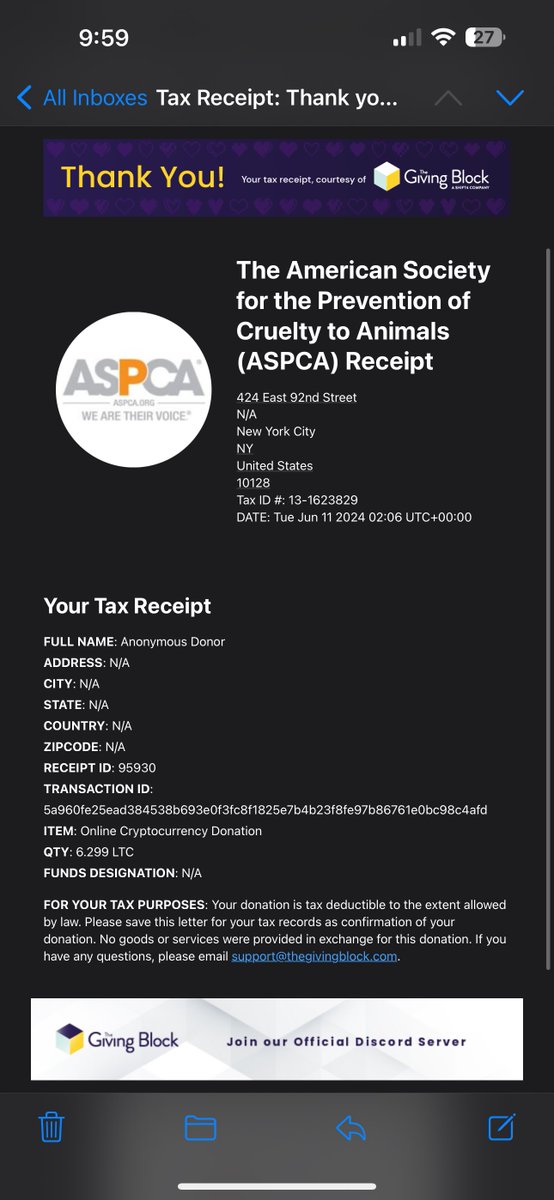 MeowcoinProject's tweet photo. This week we donated $500 to @ASPCA !
This money will go towards helping animals find a home and find the food they need.
Thank you to everyone who makes this possible every week.
Thanks to @ASPCA for the work you guys are doing. https://t.co/YYOTp7U1AQ