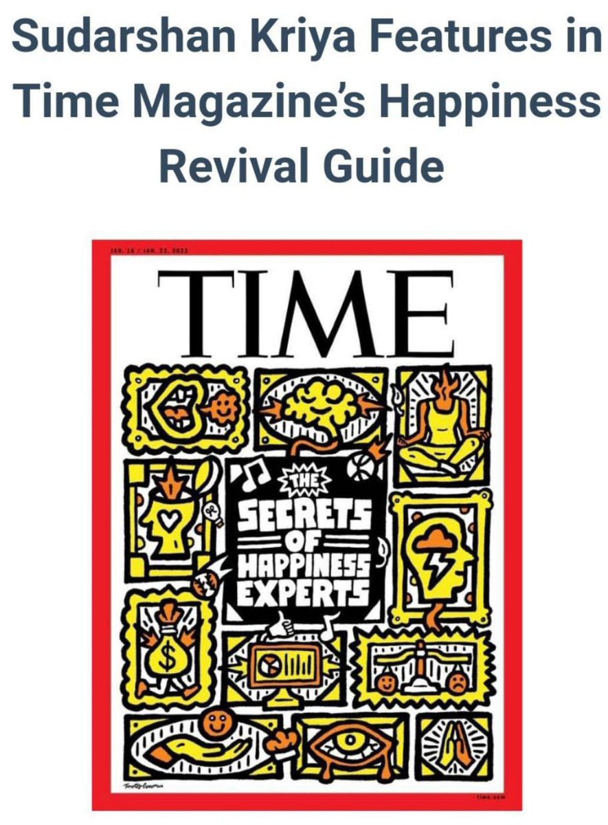 i_am_a_sadhak's tweet photo. Article in @TIME magazine on the positive impact of SUDARSHAN KRIYA in the @ArtofLiving Basic Course on well being and relieving people from anxiety and stress:

For Better Well-Being, Just Breathe
https://t.co/L5y9E81SH5

To learn Sudarshan Kriya visit 
https://t.co/bnyEDxJtif https://t.co/OnRS9AuNPw