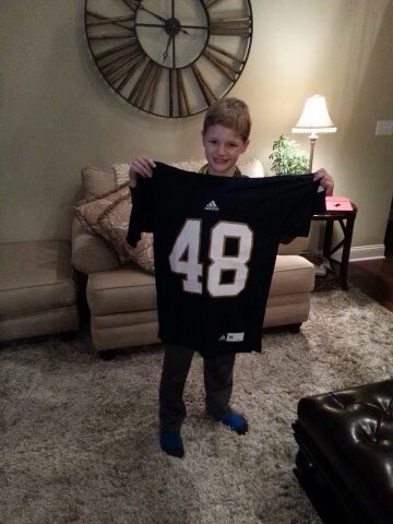 Praise YAH! After performing at <a href="/NDFootball/">Notre Dame Football</a> camp today, I am so blessed to have received an offer as a preferred walk on to Notre Dame! Thank you <a href="/CoachWash56/">Al Washington</a>, <a href="/CoachAlGolden/">Al Golden</a> , and <a href="/Marcus_Freeman1/">Marcus Freeman</a> for this opportunity!