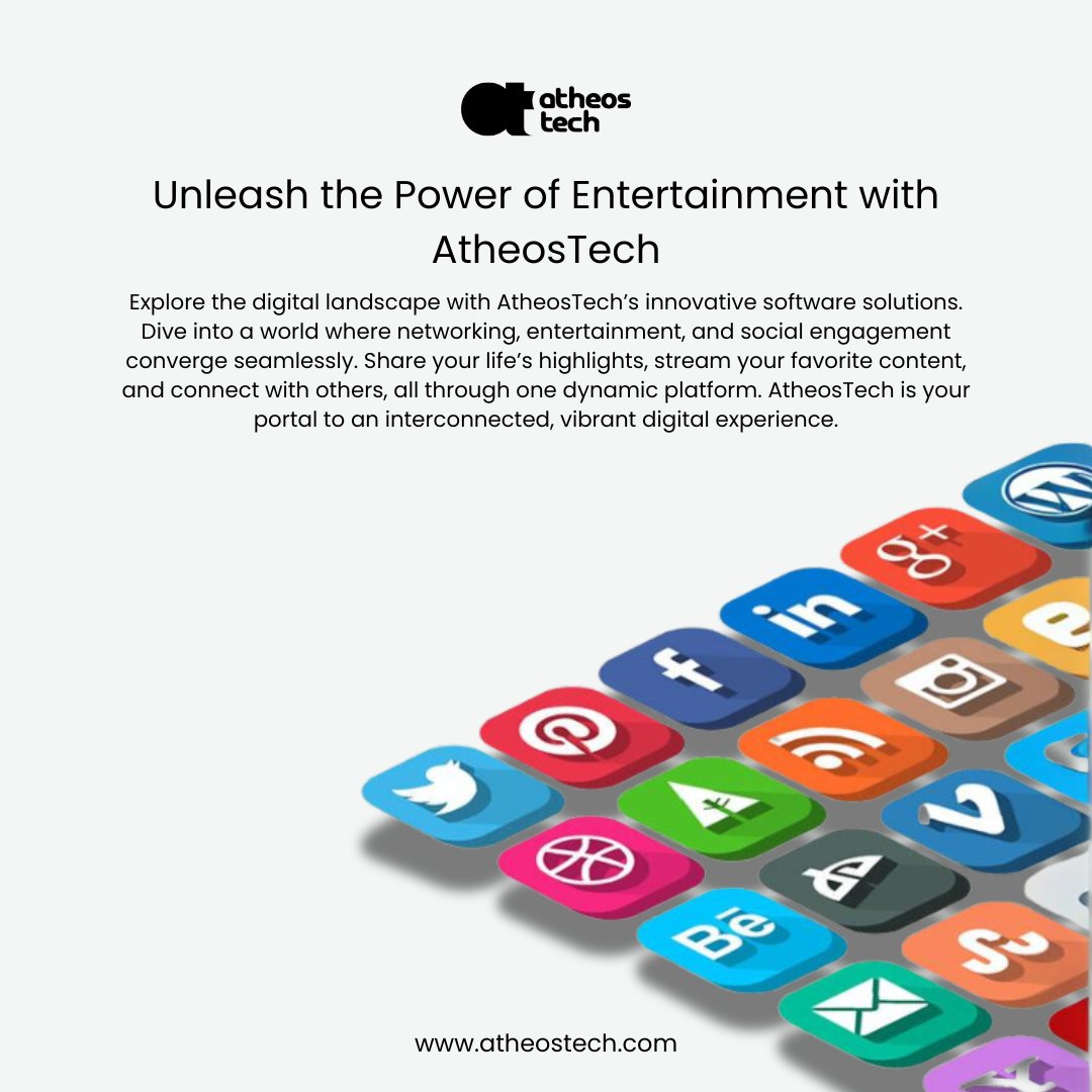 AtheosTech's tweet image. Imagine a world where networking, entertainment, and social engagement converge seamlessly. AtheosTech can make it happen.

#AtheosTech
#EntertainmentAppDevelopment
#WebsiteDevelopment
#SocialMedia
#Networking
#Entertainment
#softwaredevelopment
#findapro