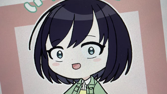 やっぱちびキャラのときは瞳おっきい方が良さげか?むじぃ〜