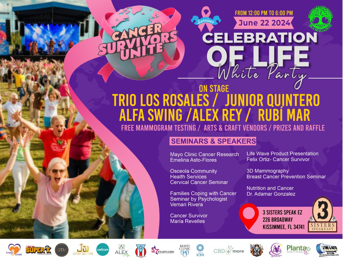 WNHATV's tweet photo. @PierluisiCary My name is Danny Ramos, I am a 4 stage cancer survivor, this year. "Celebration of Life" is an event series we are hosting in 2 weeks in Kissimmee Florida on Broadway. U are all invited. Call me anytime if you need to talk. 321-356-5596 https://t.co/MTrzecv7mm