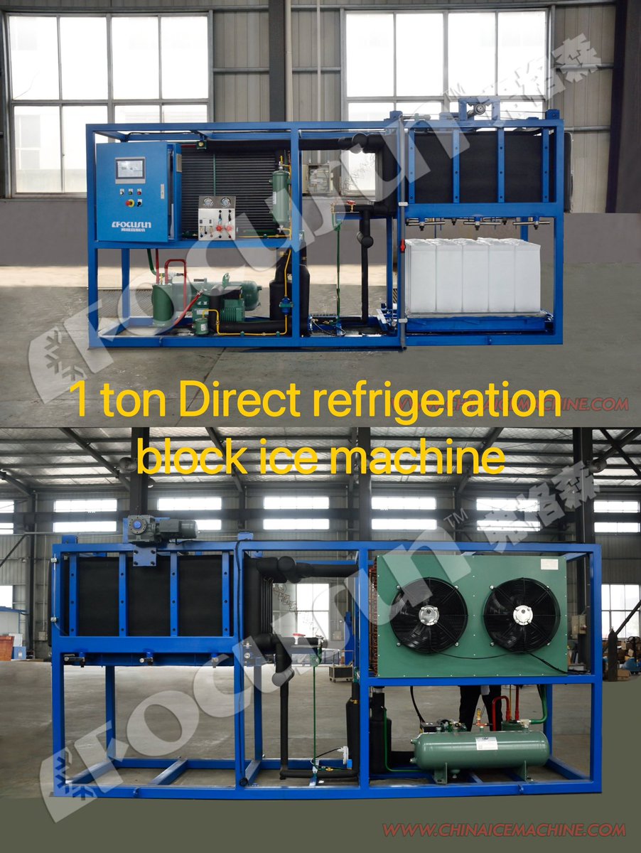 Sylvia965276832's tweet image. #Focusun We have two types of block ice machines for ice production, brine block ice machine and direct cooling block ice machine.

Whatsapp: wa.me/+8618952652345
WeChat :+86189 5265 2345 
email: enquiry@focusun.com
Website: en.focusun.com
#flakeicemachine #flakeice